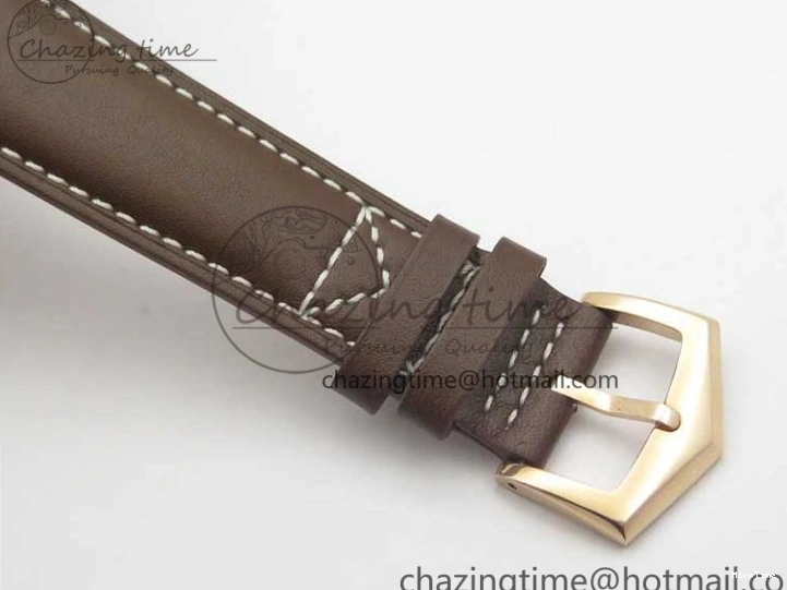 MIROTIME 0406 Calatrava 5524R Pilot Travel Time RG GRF Brown Dial on Brown Leather Strap MIYOTA TopPick 7155